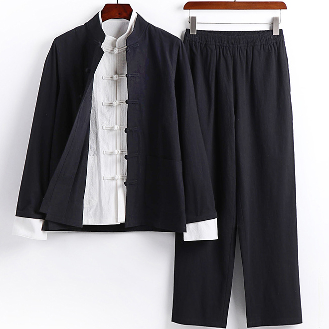 Big and Tall Kung Fu Jacket 3 Piece Outfit