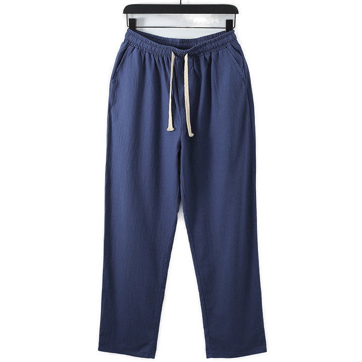 Big and Tall Mens Linen Loose Straight Leg Pants
