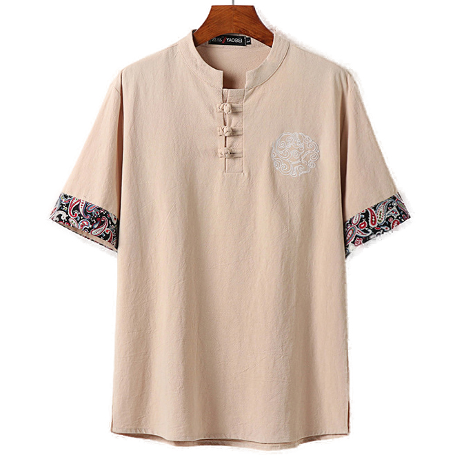 Oversized Traditional Chinese Shirt Male