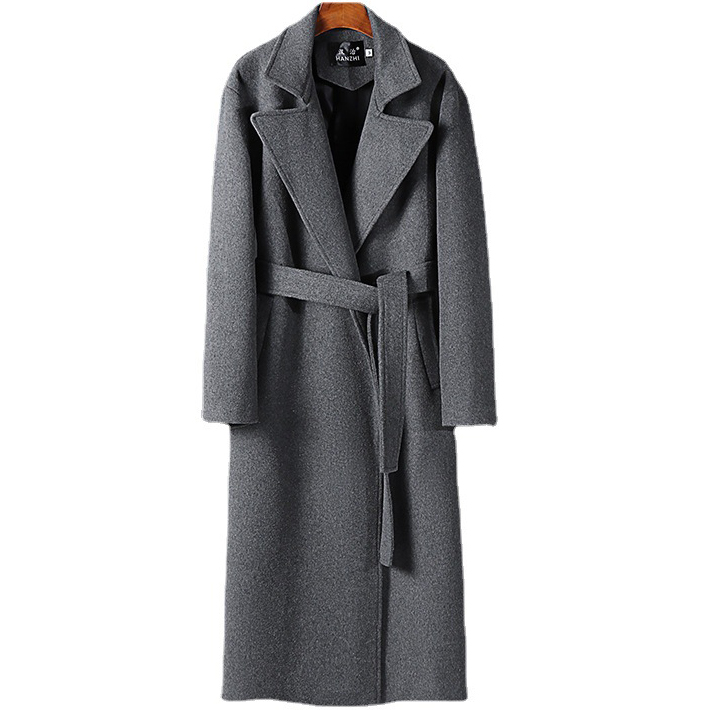 Plus Size Mens Extra Length Wool Trench Coat