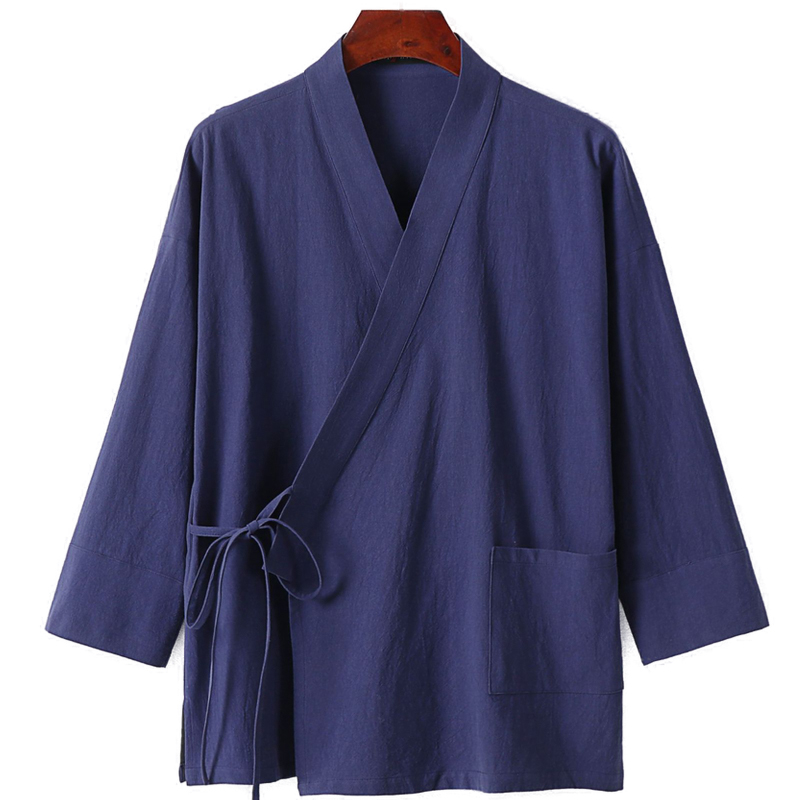 Plus Size Mens Kimono Jacket With Belt