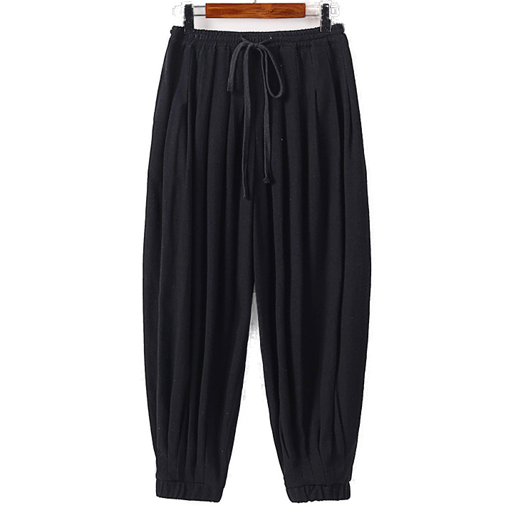 Plus Size Relaxed Fit Linen Blend Joggers