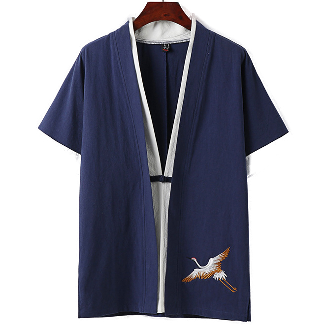 Plus Size Size Mens Linen Japanese Kimono Jacket