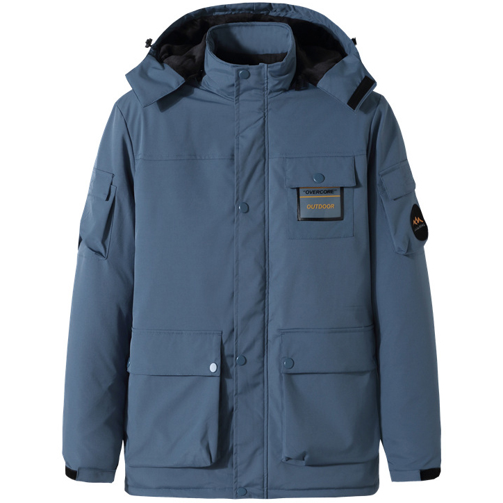 Oversize Mens Heavy Thick Winter Jacket With Detachable Hood