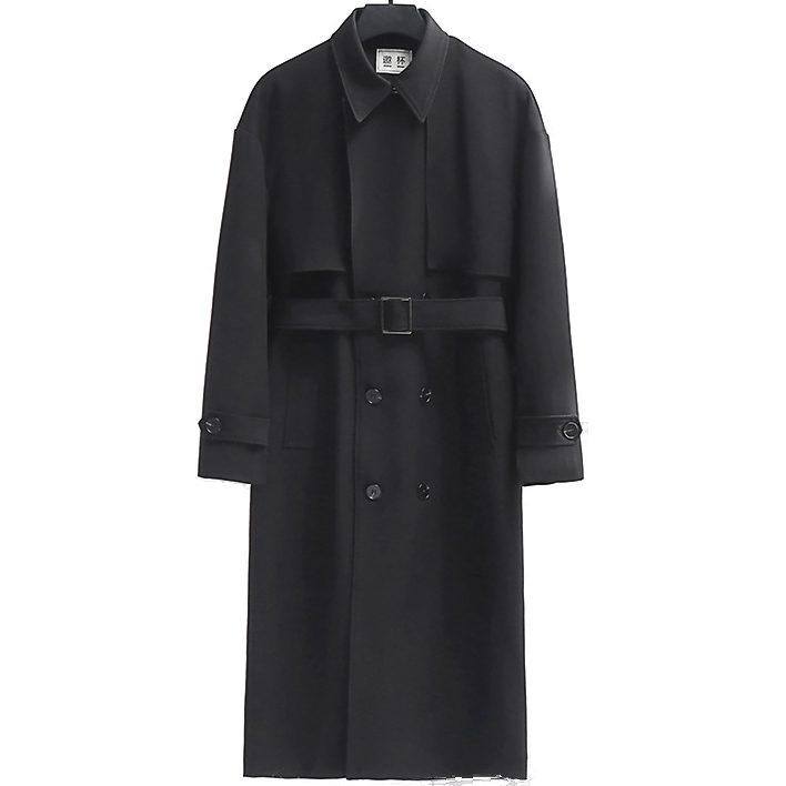 Big and Tall Mens Long Polyester Trench Coat