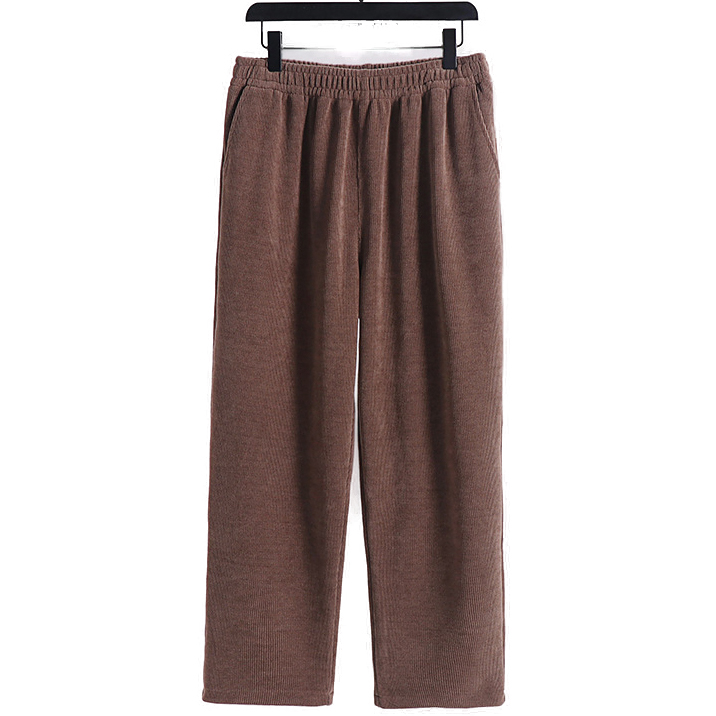 Big and Size Men's Loose Fit Corduroy Elastic Waist Pants