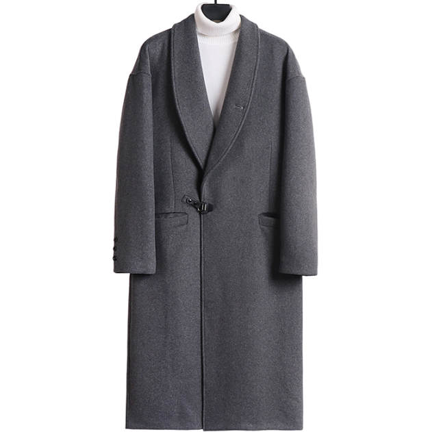 Big and Tall Mens Full Length Wool Blend Overcoat