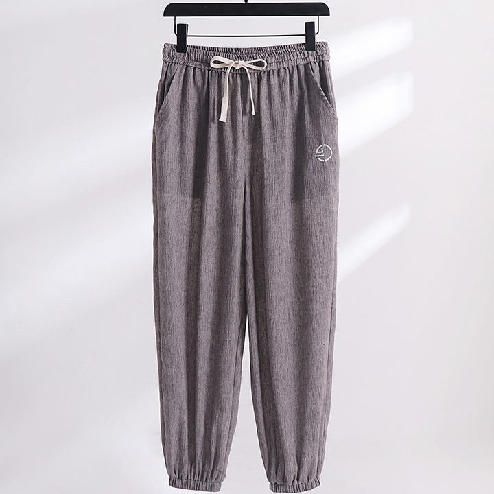 Big and Tall Mens Lightweight Breathable Linen Drawstring Pants