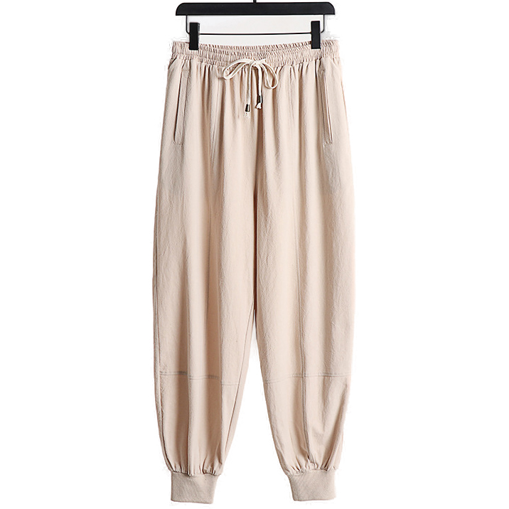 Plus Size Mens Linen Blend Drawstring Pants